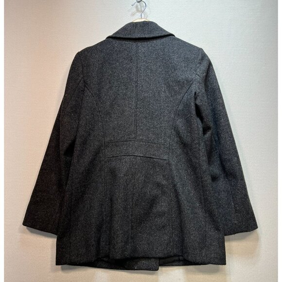 Express Womens Preppy Double Breasted Peacoat Size 7/8 Wool Blend Gray Winter - Picture 9 of 12